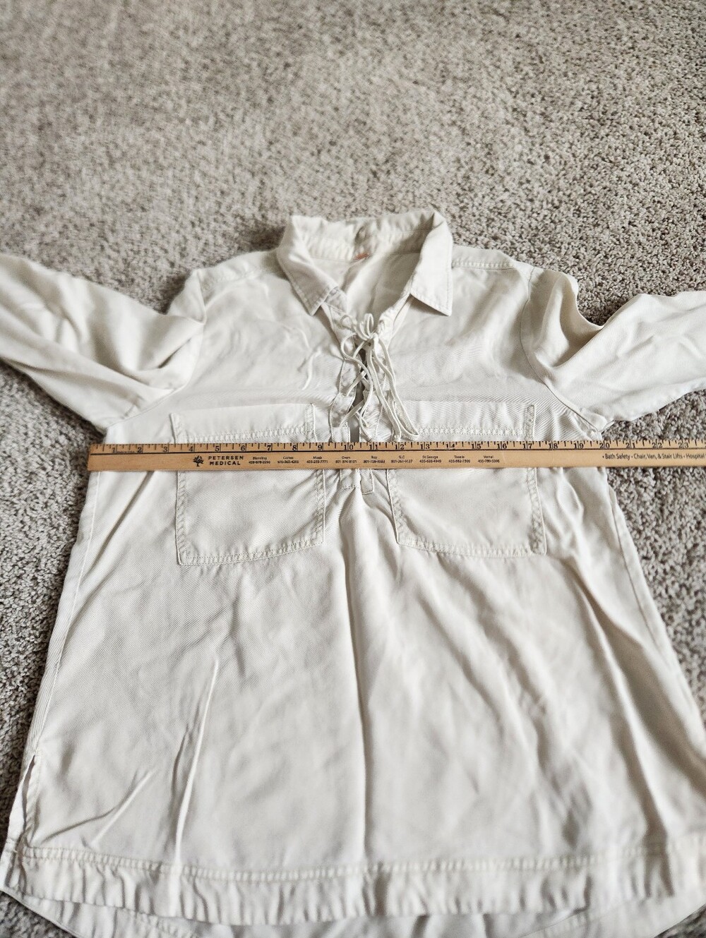 Free People Under Your Spell Lace Up Top Size Medium - Picture 8 of 10